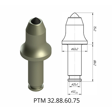 掘进机截齿PTM 32.88.60.75